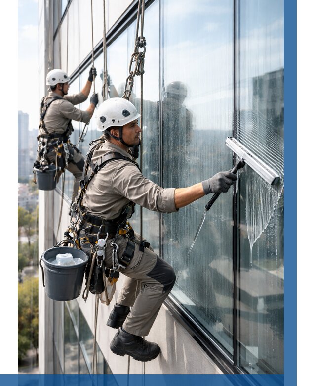 Мойка окон альпинистами в Кропоткине от 4887 р. | ВЫСОТНИК-Крп