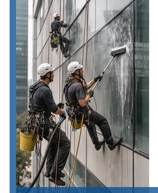 Профессиональная высотная мойка фасадов зданий в Кропоткине