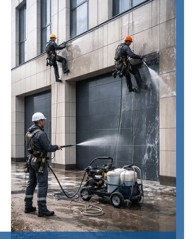 Послестроительная мойка фасада в Кропоткине от 326 р. | ВЫСОТНИК-Крп