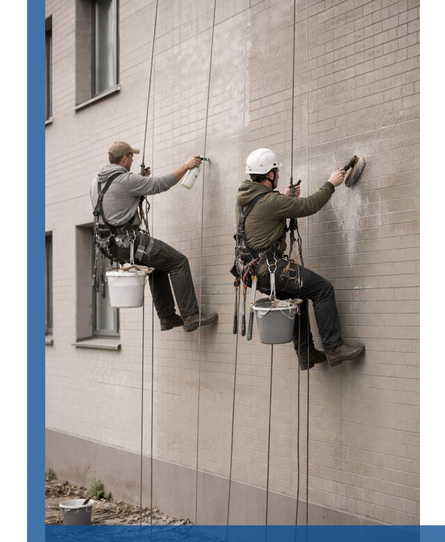 Удаление высолов с фасада зданий в Кропоткине без повреждений и следов