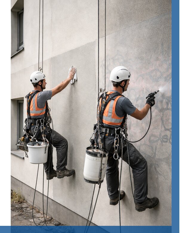 Антиграффити покрытие фасада в Кропоткине от 652 р. | ВЫСОТНИК-Крп