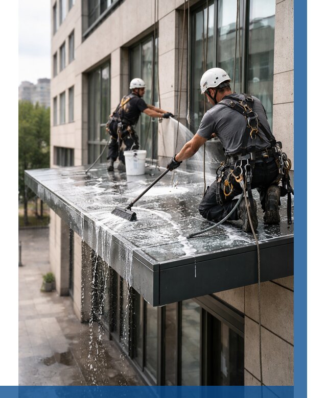 Мойка козырьков и навесов в Кропоткине от 3801 р. | ВЫСОТНИК-Крп