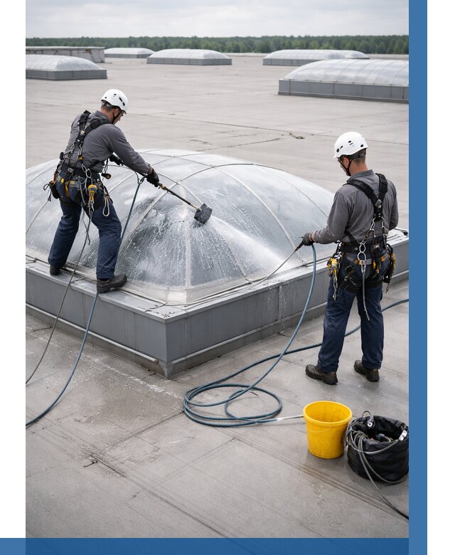 Мойка зенитных фонарей в Кропоткине, заказать от 4887 р. | ВЫСОТНИК-Крп