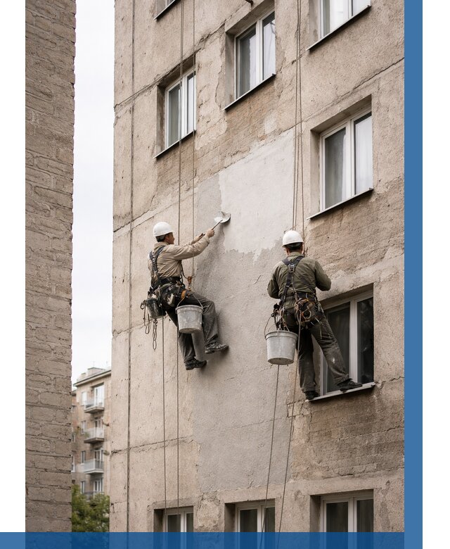 Косметический ремонт фасада в Кропоткине от 1194 р. | ВЫСОТНИК-Крп