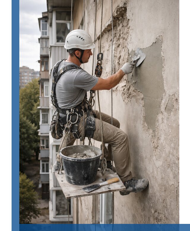 Восстановление фасадной штукатурки в Кропоткине с гарантией качества