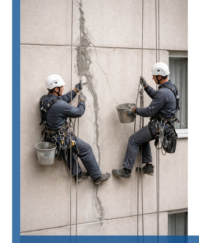 Заделка трещин на фасаде в Кропоткине с гарантийным ремонтом