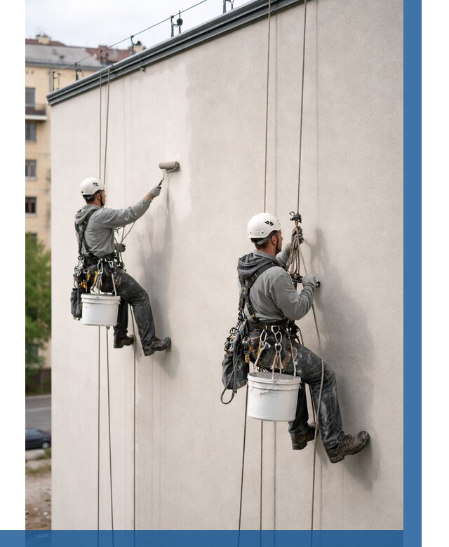 Покраска оштукатуренного фасада в Кропоткине от 347 р. | ВЫСОТНИК-Крп