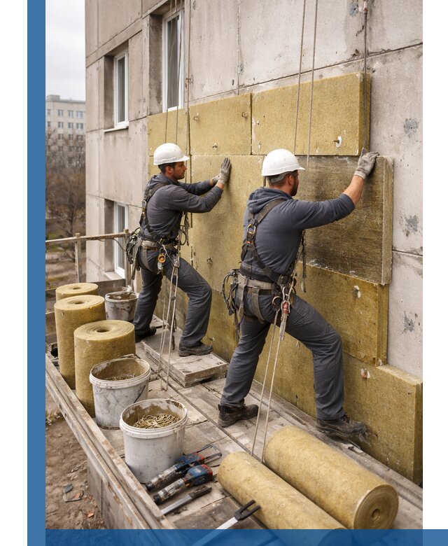 Утепление фасада минватой в Кропоткине под ключ с гарантией