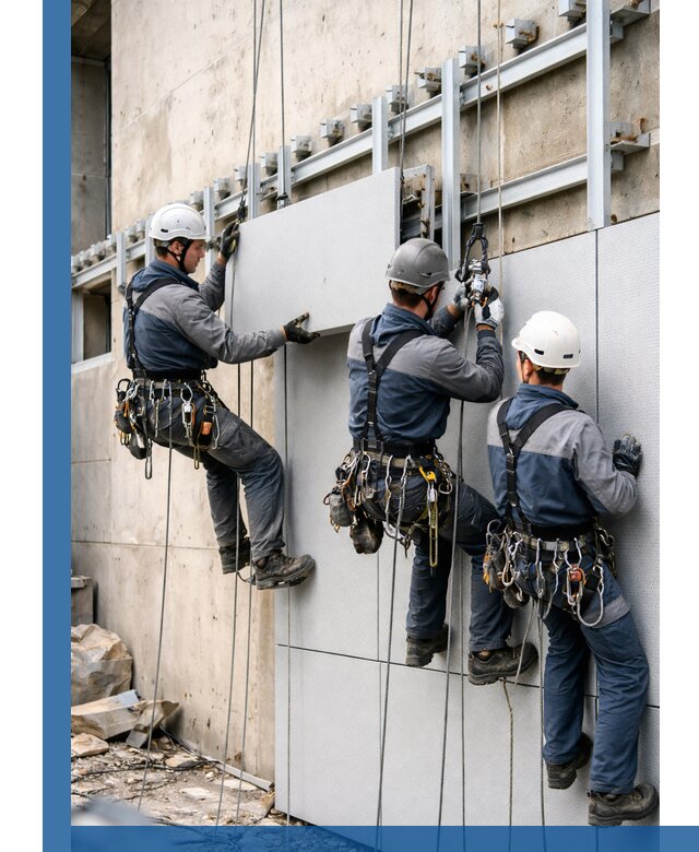 Монтаж вентилируемого фасада в Кропоткине под ключ с гарантией качества