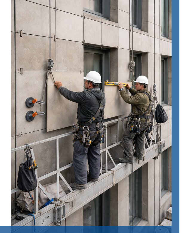 Монтаж керамогранита на фасад в Кропоткине от 2715 р. | ВЫСОТНИК-Крп