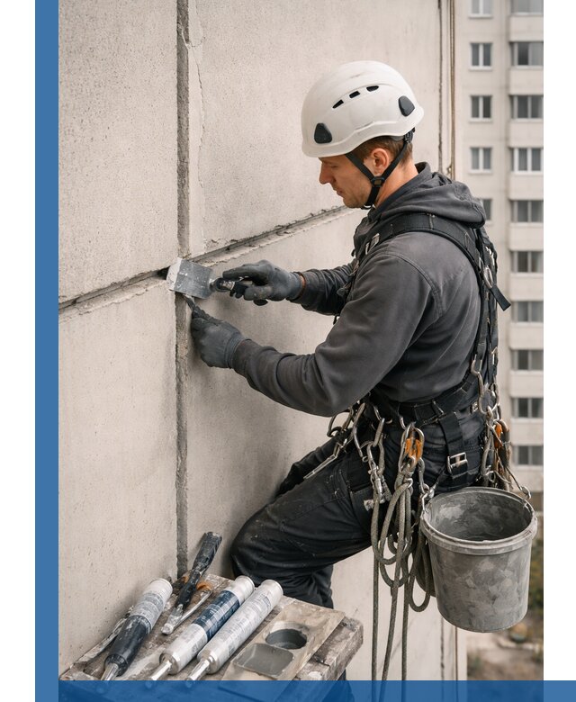 Ремонт межпанельных швов в Кропоткине герметизация и восстановление