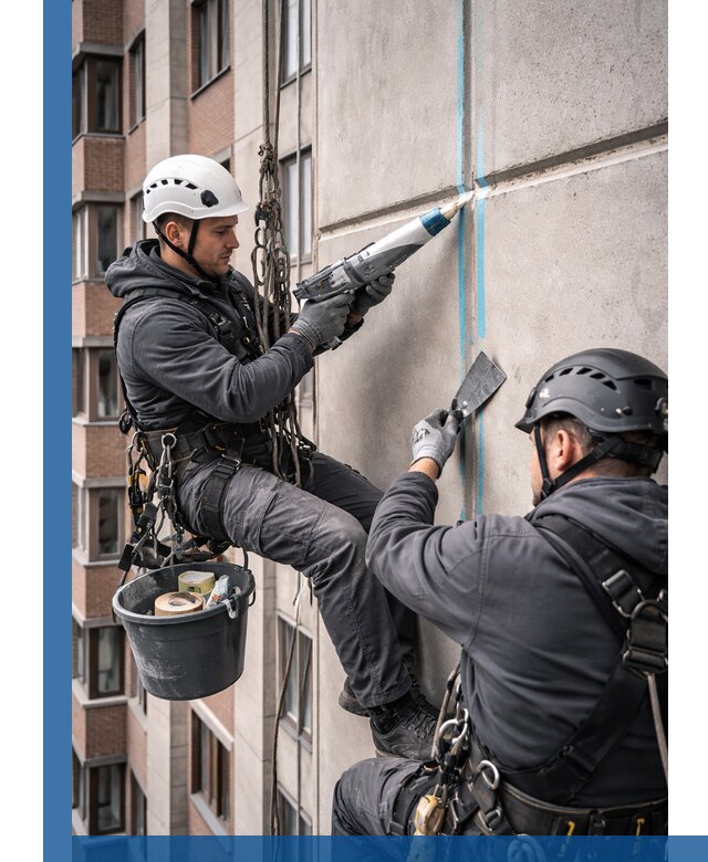 Вторичная герметизация швов фасада и кровли в Кропоткине