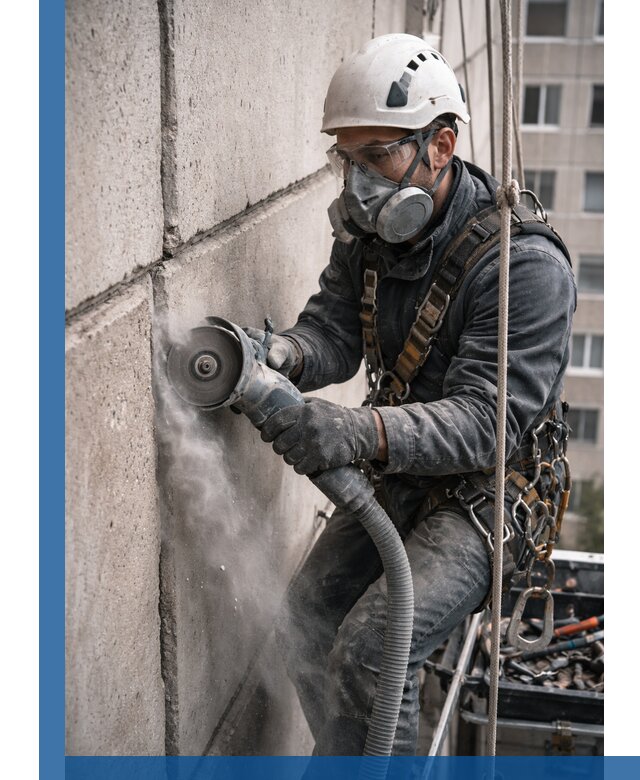 Штробление межпанельных швов в Кропоткине качественно и быстро