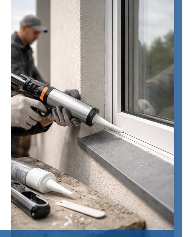 Герметизация монтажных швов окон в Кропоткине от 706 р. | ВЫСОТНИК-Крп