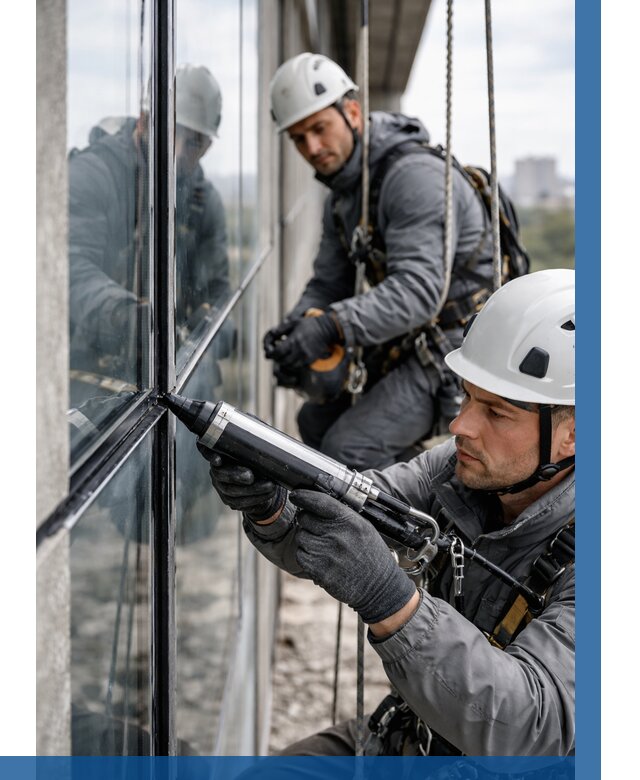 Герметизация витражных швов в Кропоткине от 706 р. | ВЫСОТНИК-Крп