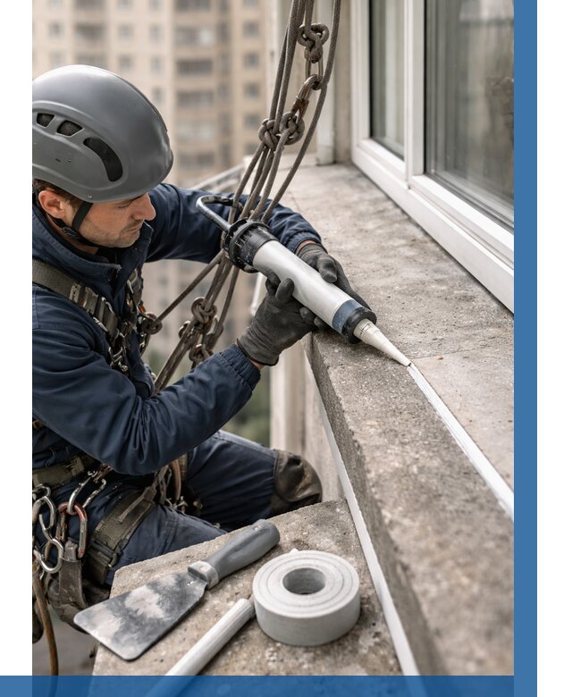 Герметизация балконного козырька в Кропоткине от 4887 р. | ВЫСОТНИК-Крп