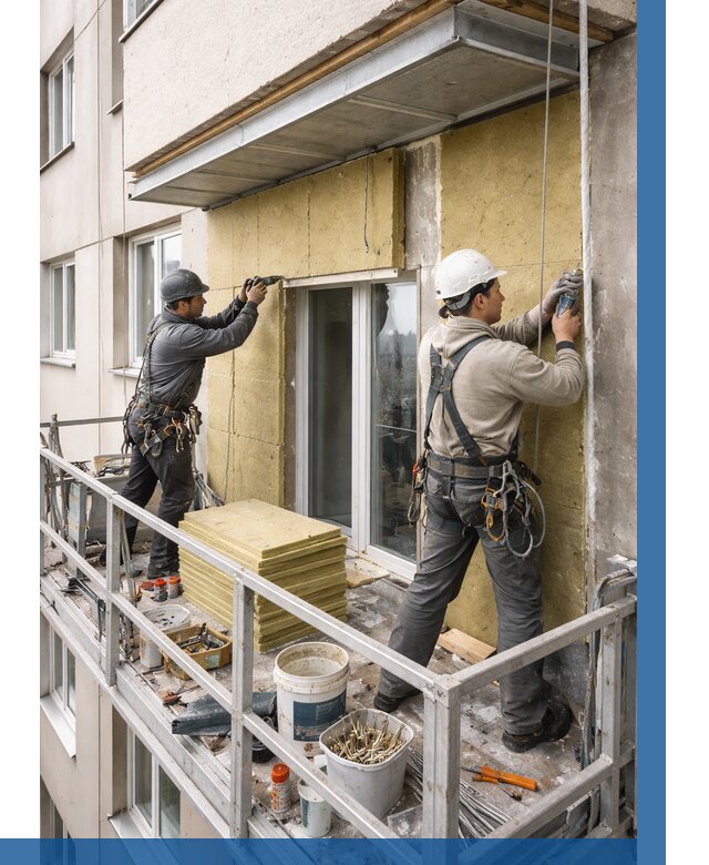 Утепление балкона снаружи в Кропоткине от 1737 р. под ключ ВЫСОТНИК-Крп