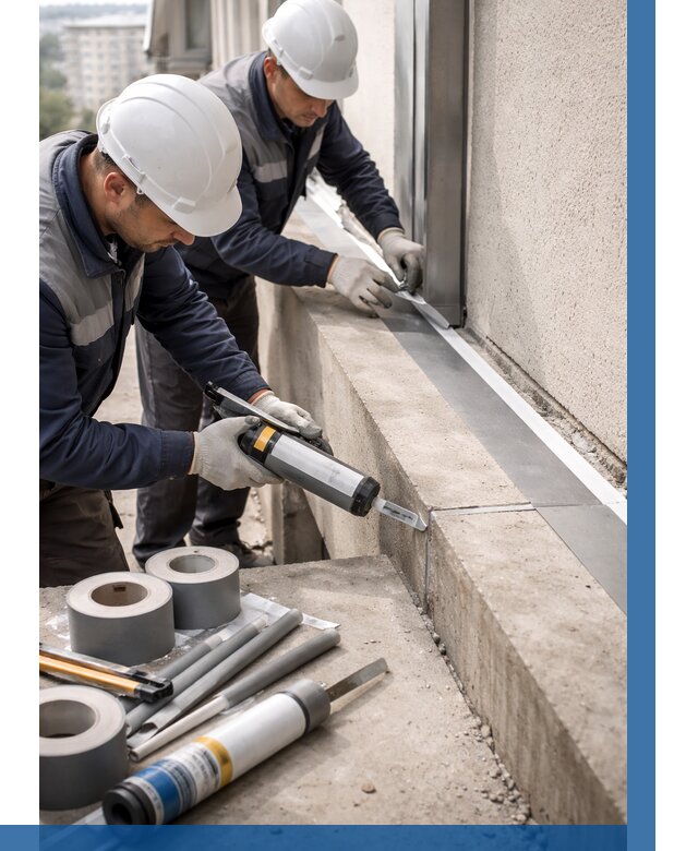 Герметизация примыкания балкона в Кропоткине от 4887 р. | ВЫСОТНИК-Крп