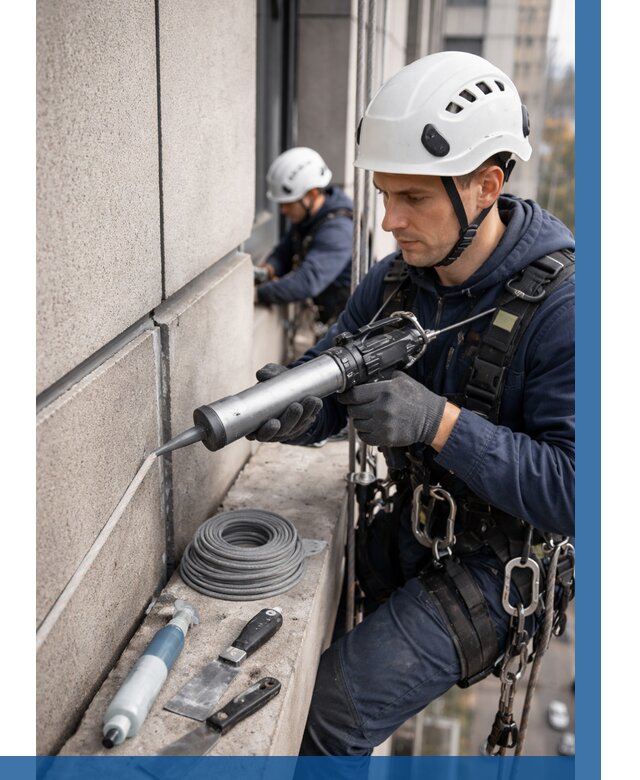 Герметизация деформационных швов фасада в Кропоткине от 760 | ВЫСОТНИК-Крп