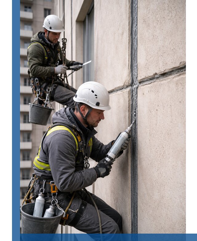 Герметизация деформационных швов фасада в Кропоткине качественно