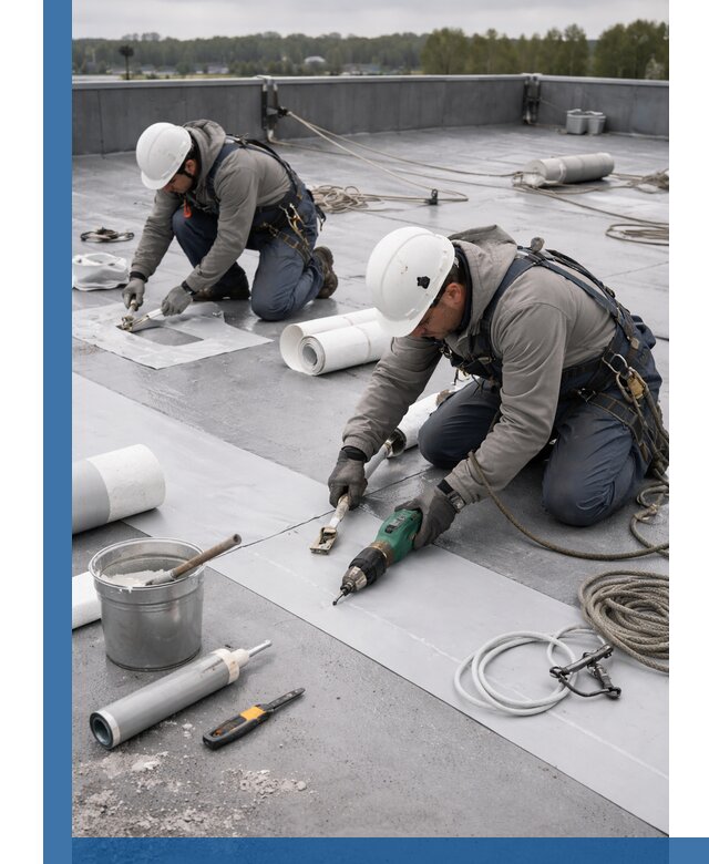 Ремонт мембранной кровли в Кропоткине качественно и с гарантией