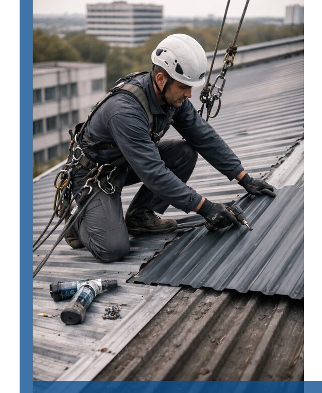 Ремонт профнастила на кровле в Кропоткине, работы под ключ