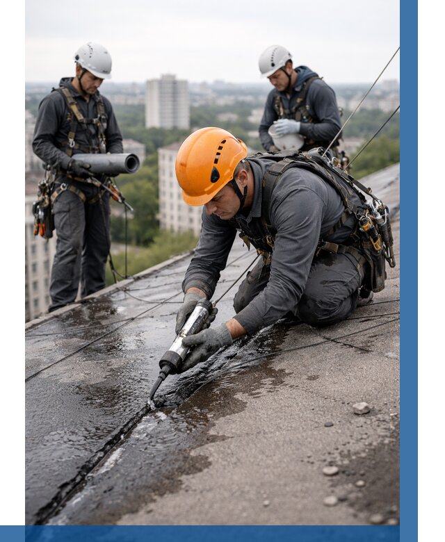 Устранение протечек кровли в Кропоткине от 13031 р. | ВЫСОТНИК-Крп