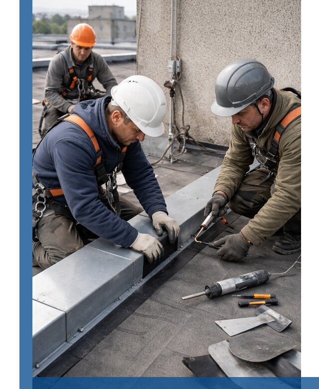 Ремонт кровельных примыканий в Кропоткине профессионально