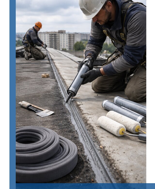 Герметизация швов кровли в Кропоткине с гарантией герметичности