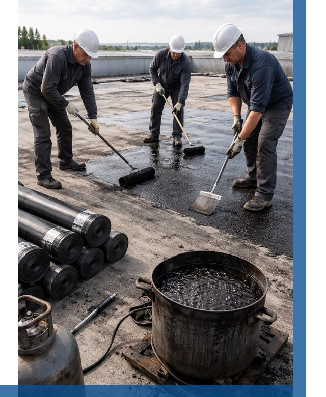 Гидроизоляция кровли мастикой в Кропоткине от 652 р. | ВЫСОТНИК-Крп