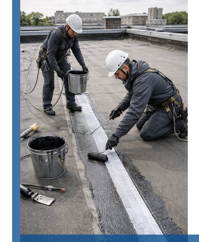 Гидроизоляция кровли мастикой в Кропоткине надежная защита