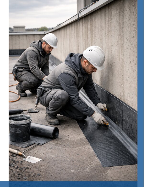 Гидроизоляция примыканий на кровле в Кропоткине от 977 р. | ВЫСОТНИК-Крп