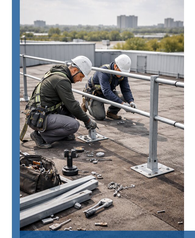 Монтаж кровельного ограждения в Кропоткине под ключ с гарантией