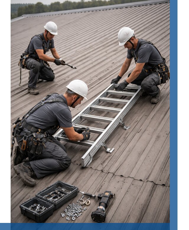 Монтаж кровельной лестницы в Кропоткине от 4887 р. | ВЫСОТНИК-Крп