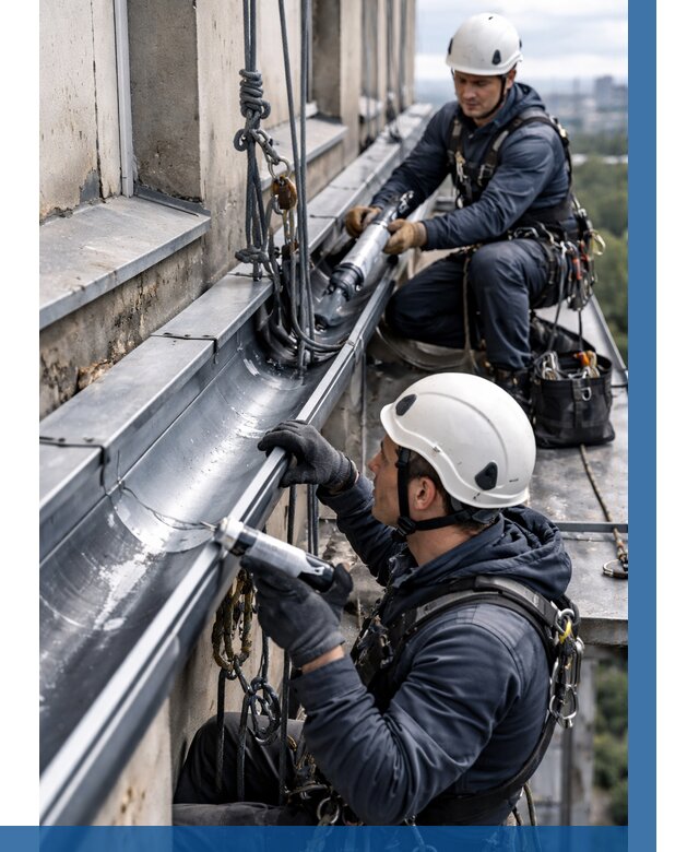 Ремонт водосточных желобов в Кропоткине от 7058 р. | ВЫСОТНИК-Крп