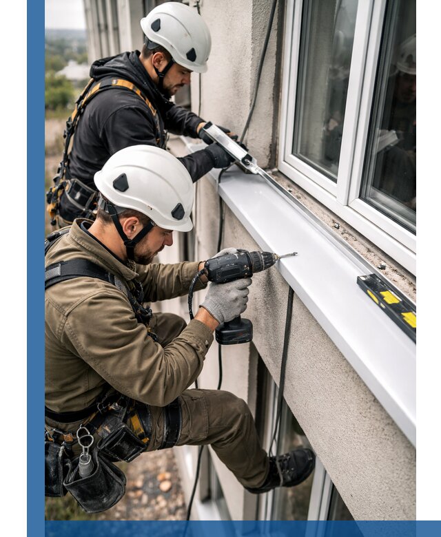 Профессиональный монтаж оконных отливов и отведения воды в Кропоткине