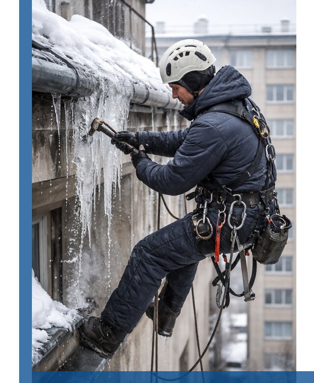 Удаление наледи и чистка водостоков в Кропоткине оперативно и безопасно