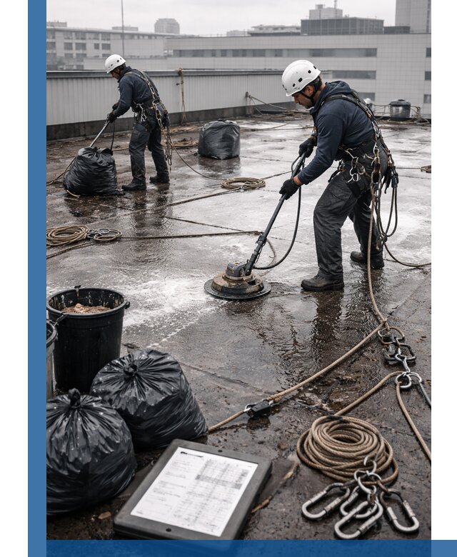 Плановая очистка кровли по графику в Кропоткине для безопасности