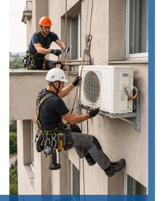 Монтаж внешнего блока кондиционера в Кропоткине от 7058 р. | ВЫСОТНИК-Крп