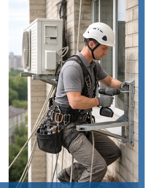 Установка кронштейнов кондиционера в Кропоткине от 3801 р. | ВЫСОТНИК-Крп