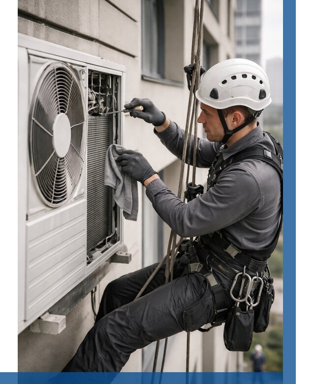 Обслуживание внешнего блока кондиционера в Кропоткине от 2932 р.ВЫСОТНИК-Крп