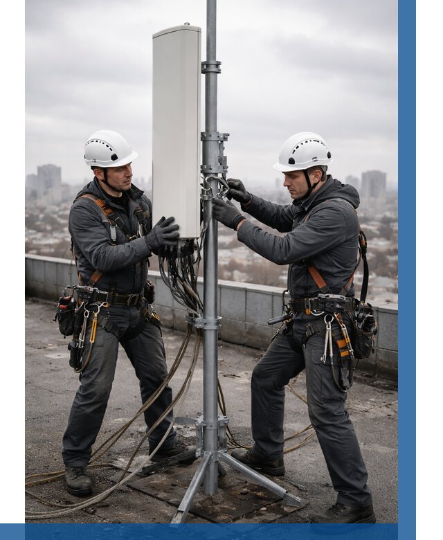 Монтаж антенн связи на крыше в Кропоткине от 9230 р. | ВЫСОТНИК-Крп