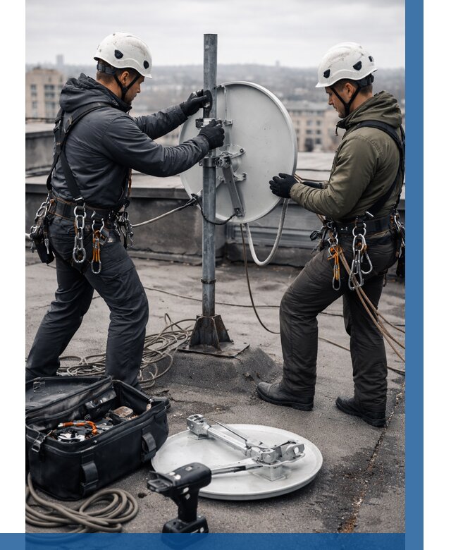 Демонтаж антенн на крыше в Кропоткине от 4887 р. | ВЫСОТНИК-Крп