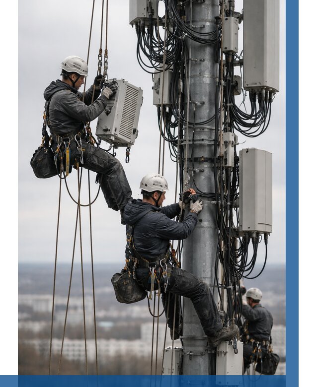 Монтаж оборудования связи на мачте в Кропоткине от 8144 р. | ВЫСОТНИК-Крп