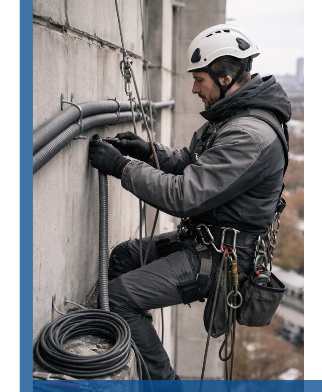 Профессиональный монтаж гофры для кабеля в Кропоткине с гарантией