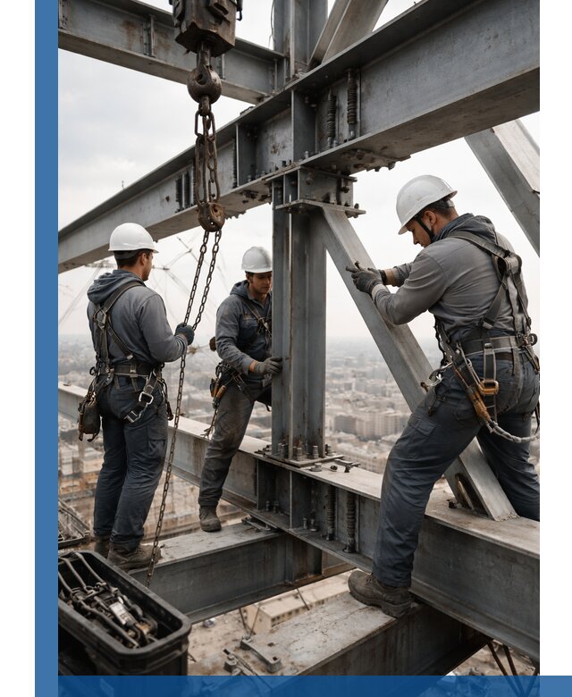 Профессиональный монтаж металлоконструкций на высоте в Кропоткине