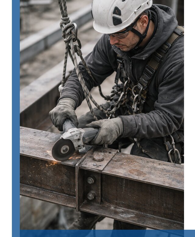 Резка металла на высоте в Кропоткине для зданий и конструкций