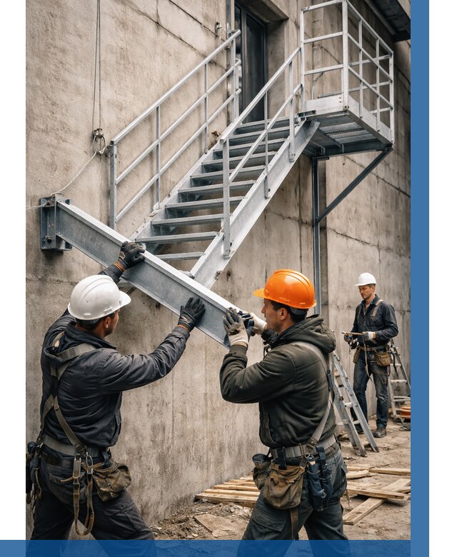 Монтаж металлических лестниц в Кропоткине от 16289 р. | ВЫСОТНИК-Крп