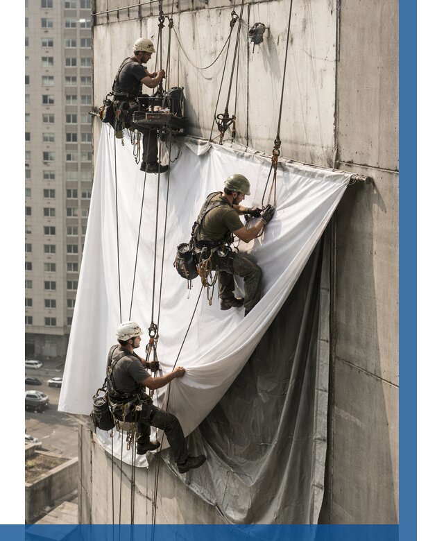 Замена баннерного полотна в Кропоткине от 7058 р. | ВЫСОТНИК-Крп—заказать