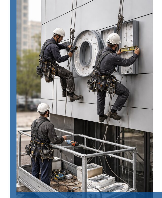 Профессиональный монтаж световых букв в Кропоткине под ключ